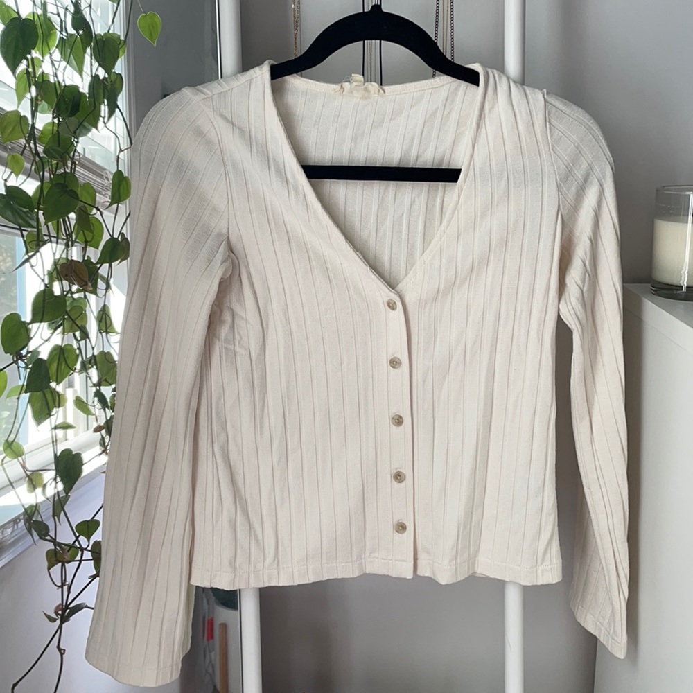 Madewell cream cardigan/knit
